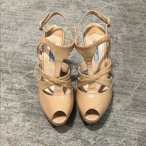 Prada Strappy Peep-Toe platform Heels